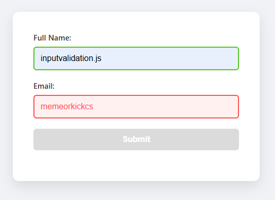 Formulaire avec erreurs